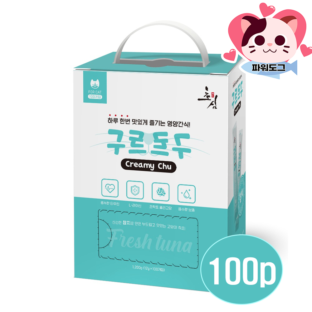 초심 구르구르 고양이 츄르 대용량 아기 냥이 간식 치킨 12g x100개입 - 상세 이미지 2