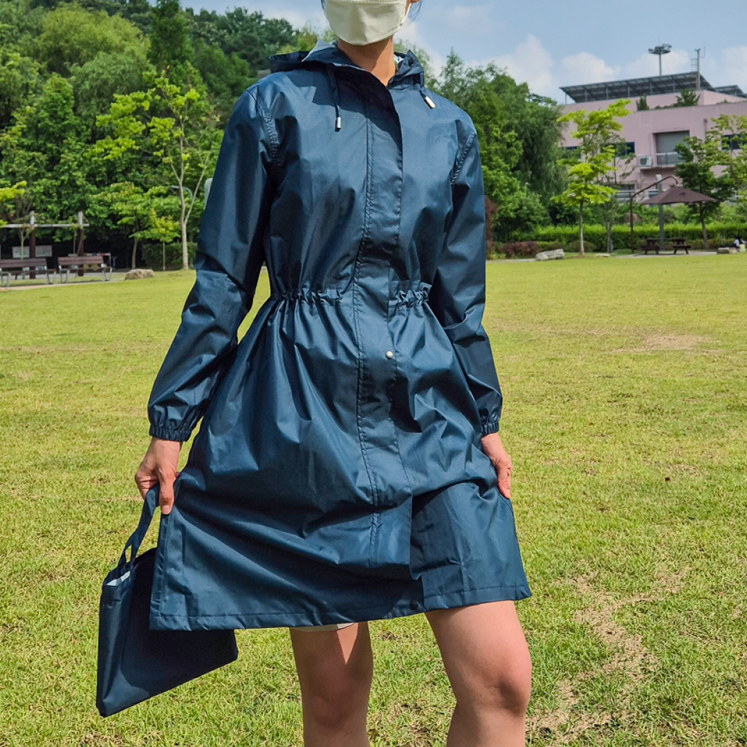 여성 골프비옷 골프우비 골프레인코트 - 상세 이미지 2