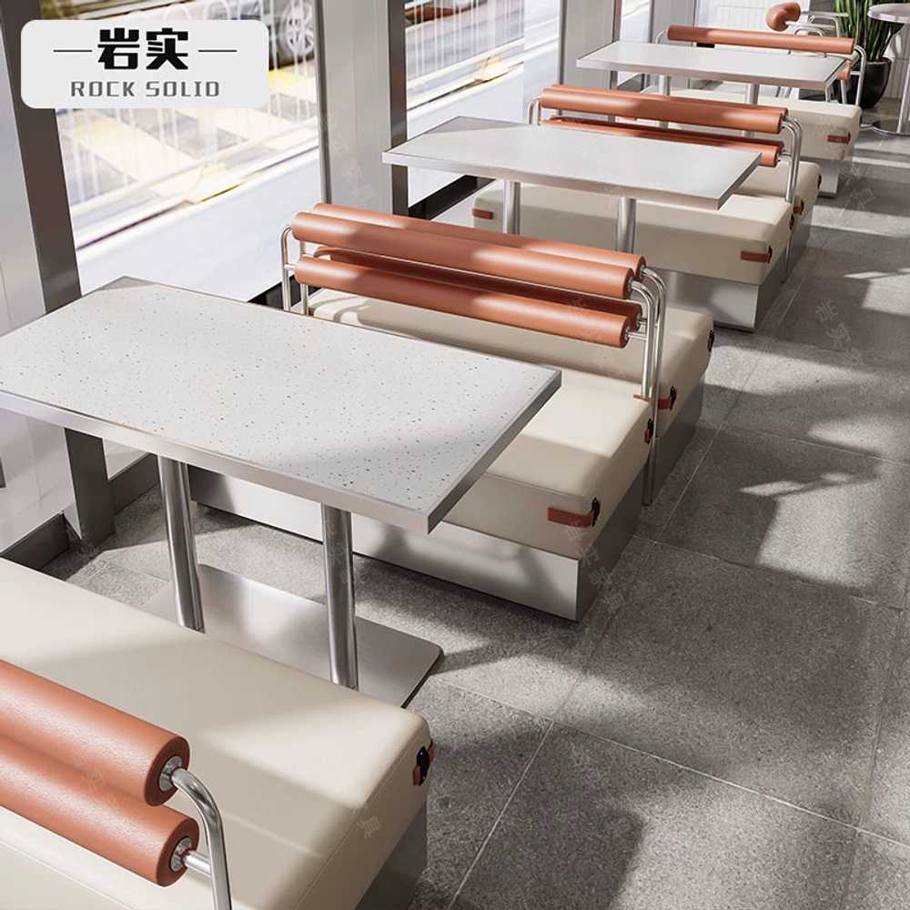 무광 스텐 테이블 사각 레스토랑 식탁 음식점 주점 알루미늄 60x60cm - 상세 이미지 2