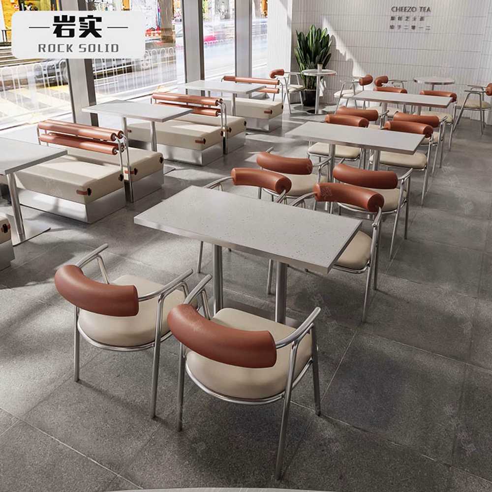 무광 스텐 테이블 사각 레스토랑 식탁 음식점 주점 알루미늄 60x60cm - 상세 이미지 3