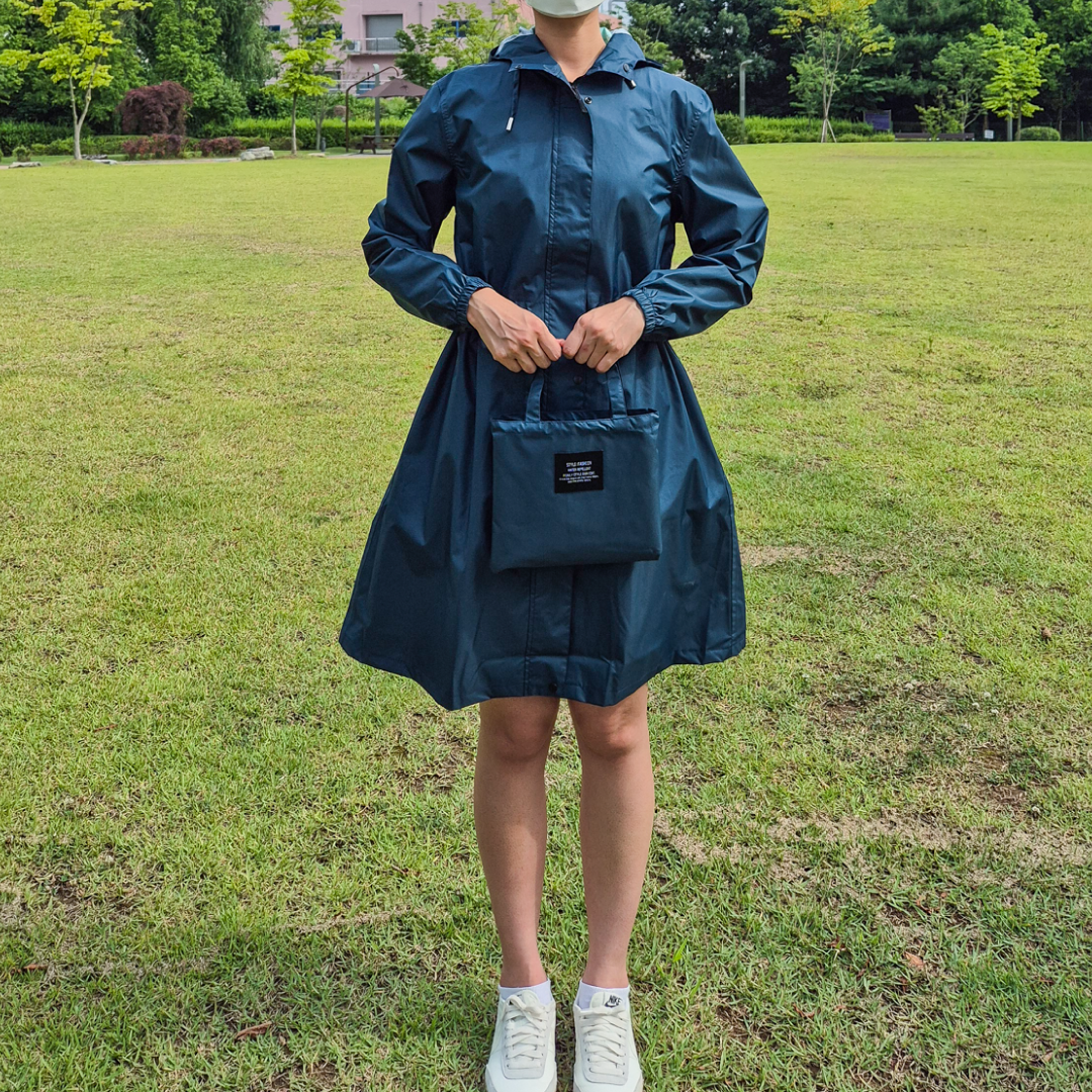 여성 골프비옷 골프우비 골프레인코트 - 상세 이미지 3