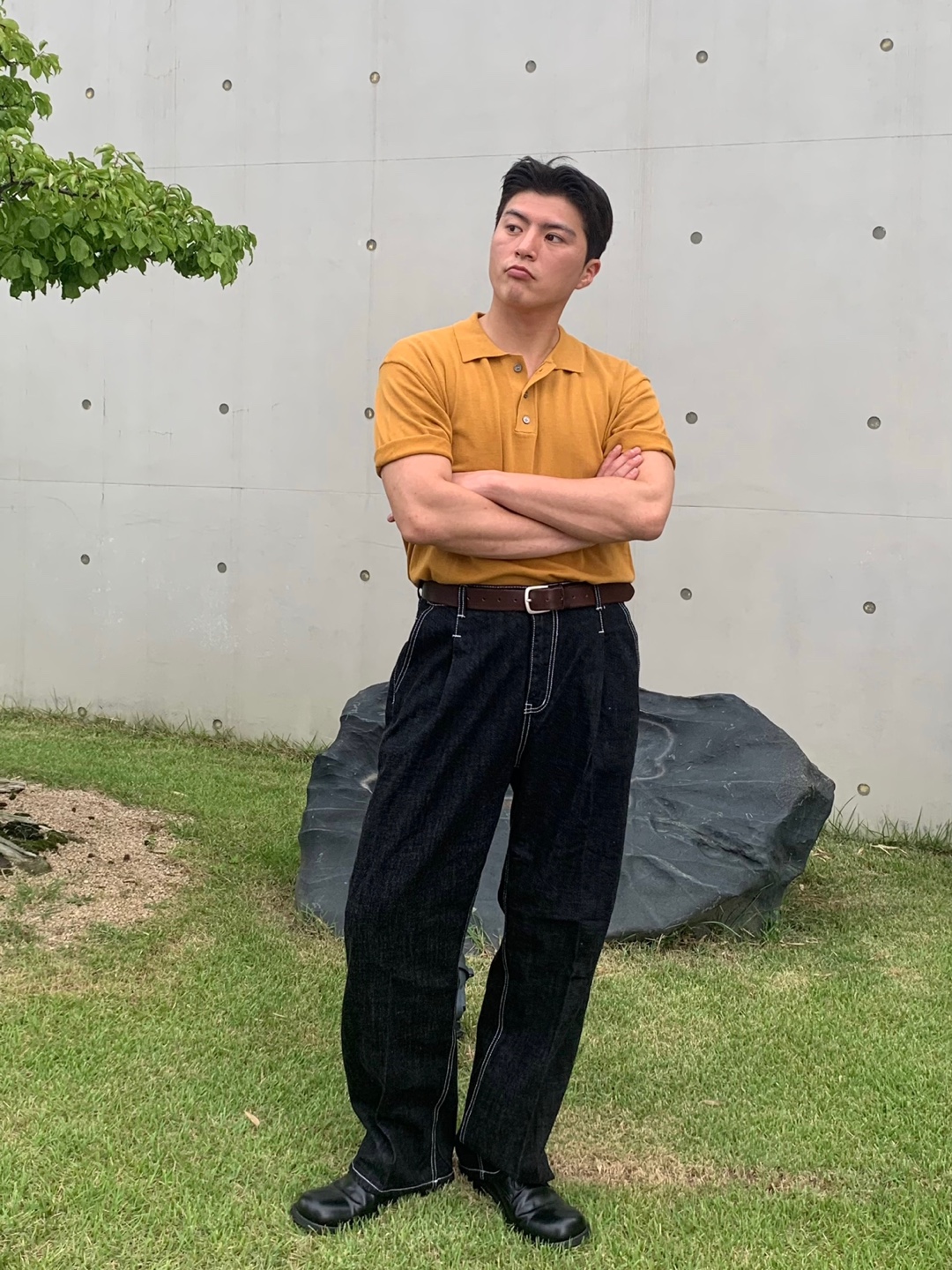 남자반팔니트 린넨 머슬핏카라니트 남성봄여름니트 이미지 6
