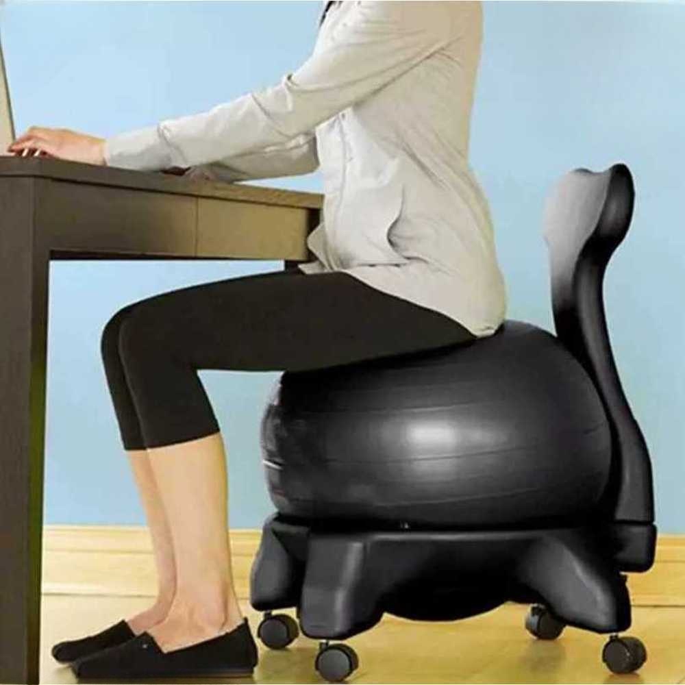 요가볼 의자 짐볼 베이스 볼체어 임산부 필라테스 - 상품 이미지