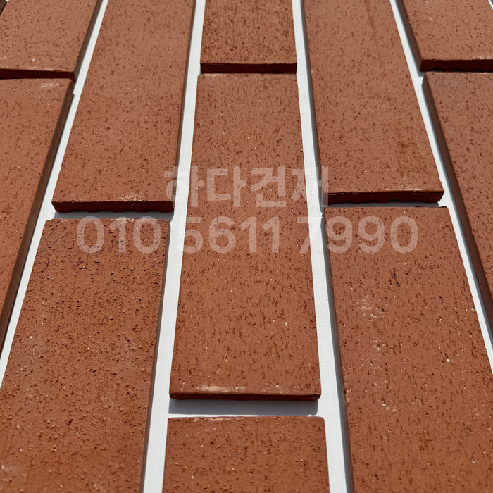 올라운더 점토타일 260x80x12T 레드 테라코타타일 / 하다건재