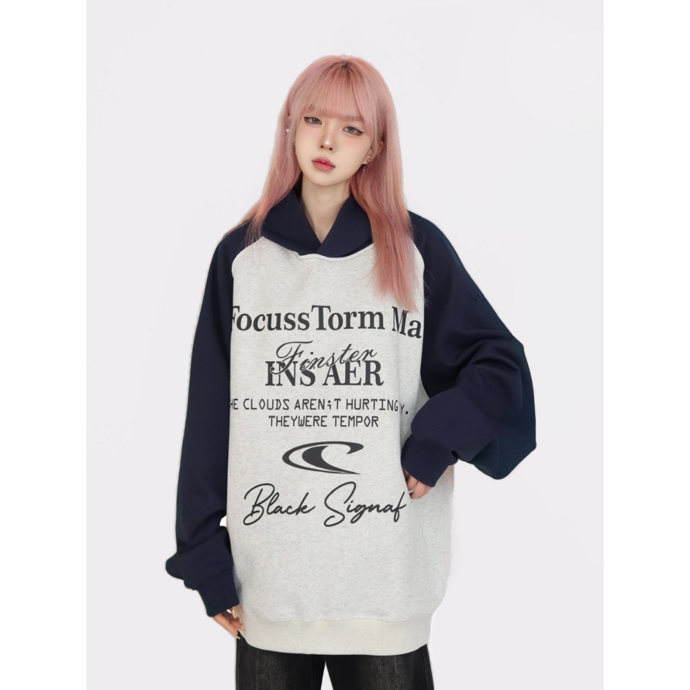 핑크색 아이돌 후드티 레터링 오버핏 귀여운 디자인 인스타 패션 코디 3컬러 - 상세 이미지 3