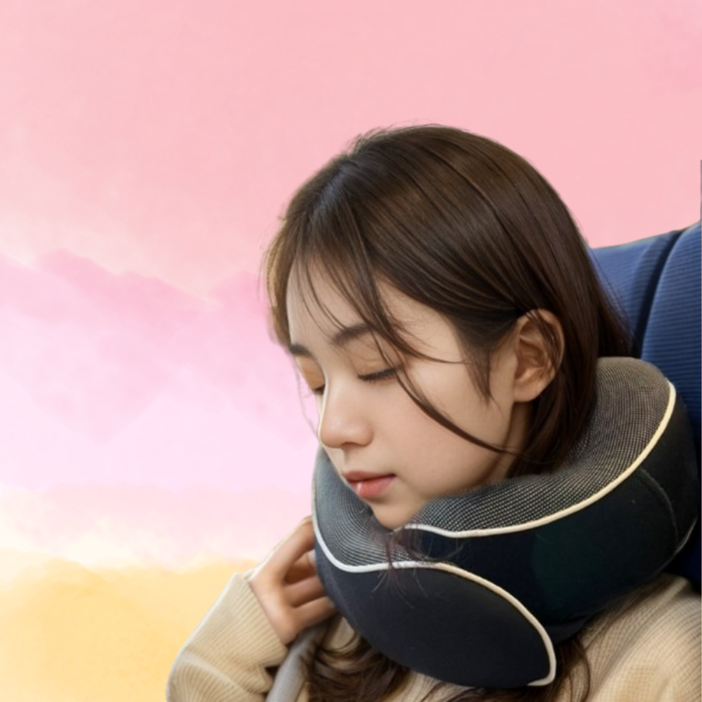기내용목베개 여행용목베개 비행기 휴대용 기내 목배게 파우치세트