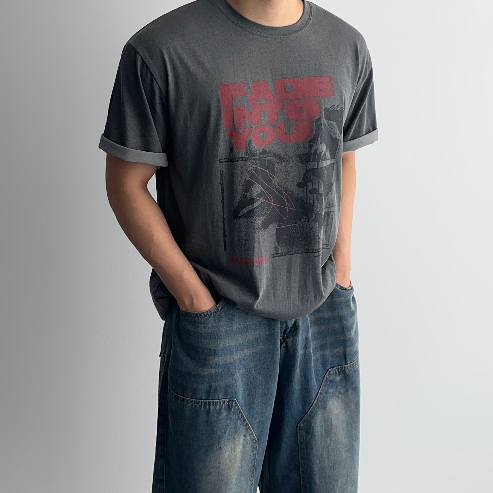 피그먼트반팔 남자얇은반팔티 - 상세 이미지 5