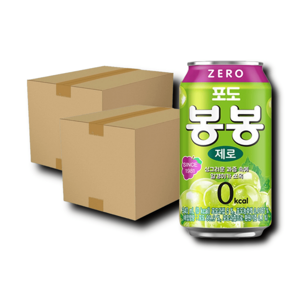 봉봉 제로 포도 340ML 48개 대용량 캔 음료수 : 반애반