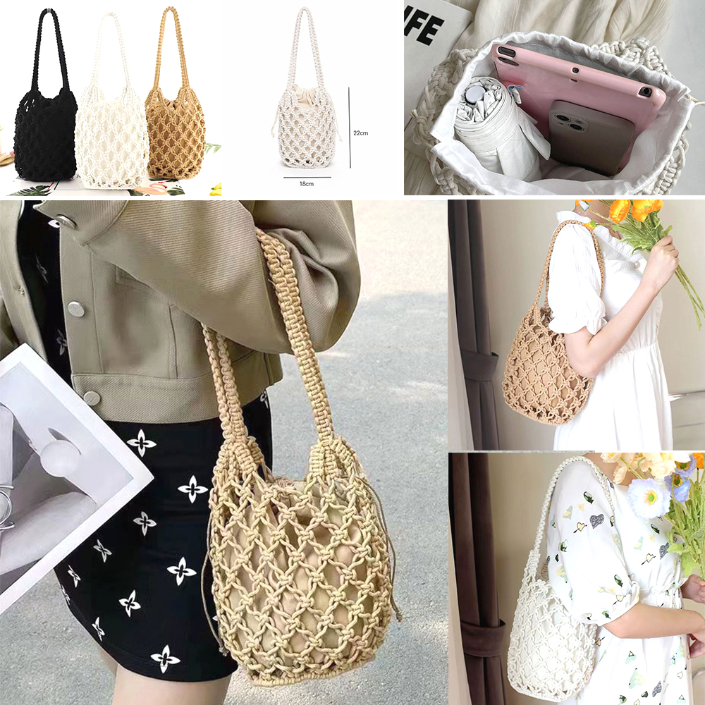 여성 그물 숄더백 여름 여자 썸머 데일리 여행용 수납 가방