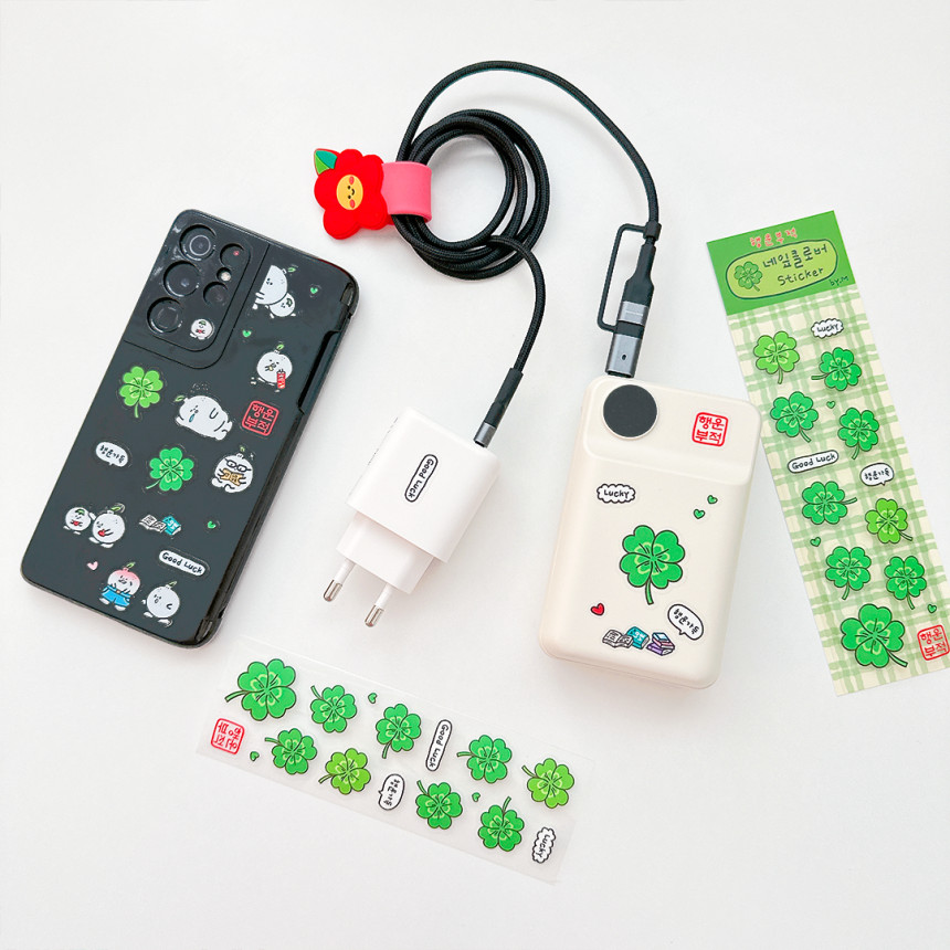 Four-Leaf Clover Transparent Sticker - JEJU BEST