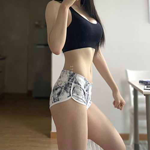 돌핀팬츠 빅사이즈 키작녀 테니스 운동복 데일리 반바지 여자 3부 수영복 숏팬츠 D01 - 상세 이미지 3