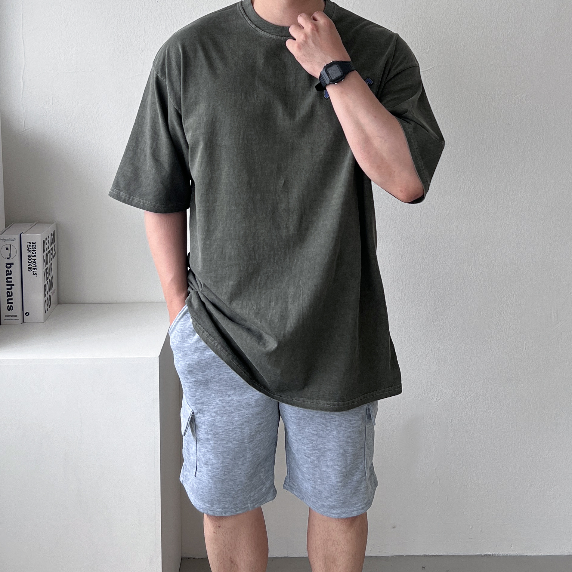 피그먼트반팔 두꺼운반팔 헬스오버핏반팔 - 상세 이미지 5
