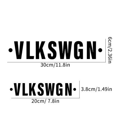 폭스바겐 VW용 자동차 스티커 VLKSWGN 뒷창 방수 자동차 앞 유리 트렁크 범퍼 비닐 데칼 장식 : 예뻐라최고