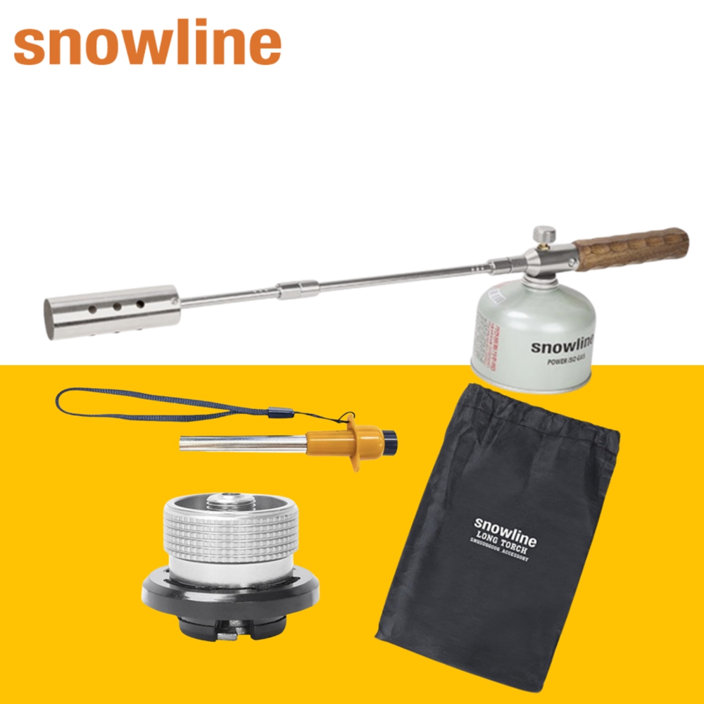 스노우라인 롱 토치 캠핑 요리용 가스 롱토치 우드손잡이