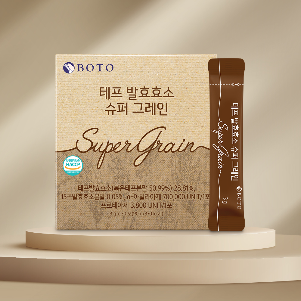 보뚜 테프 발효효소 슈퍼 그레인 3g 30포 x 3박스 - 상세 이미지 3