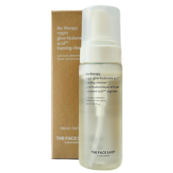 더페이스샵 더테라피 비건 글로우 히알루론산 버블 폼 클렌저 (150ml) : 스킨몰