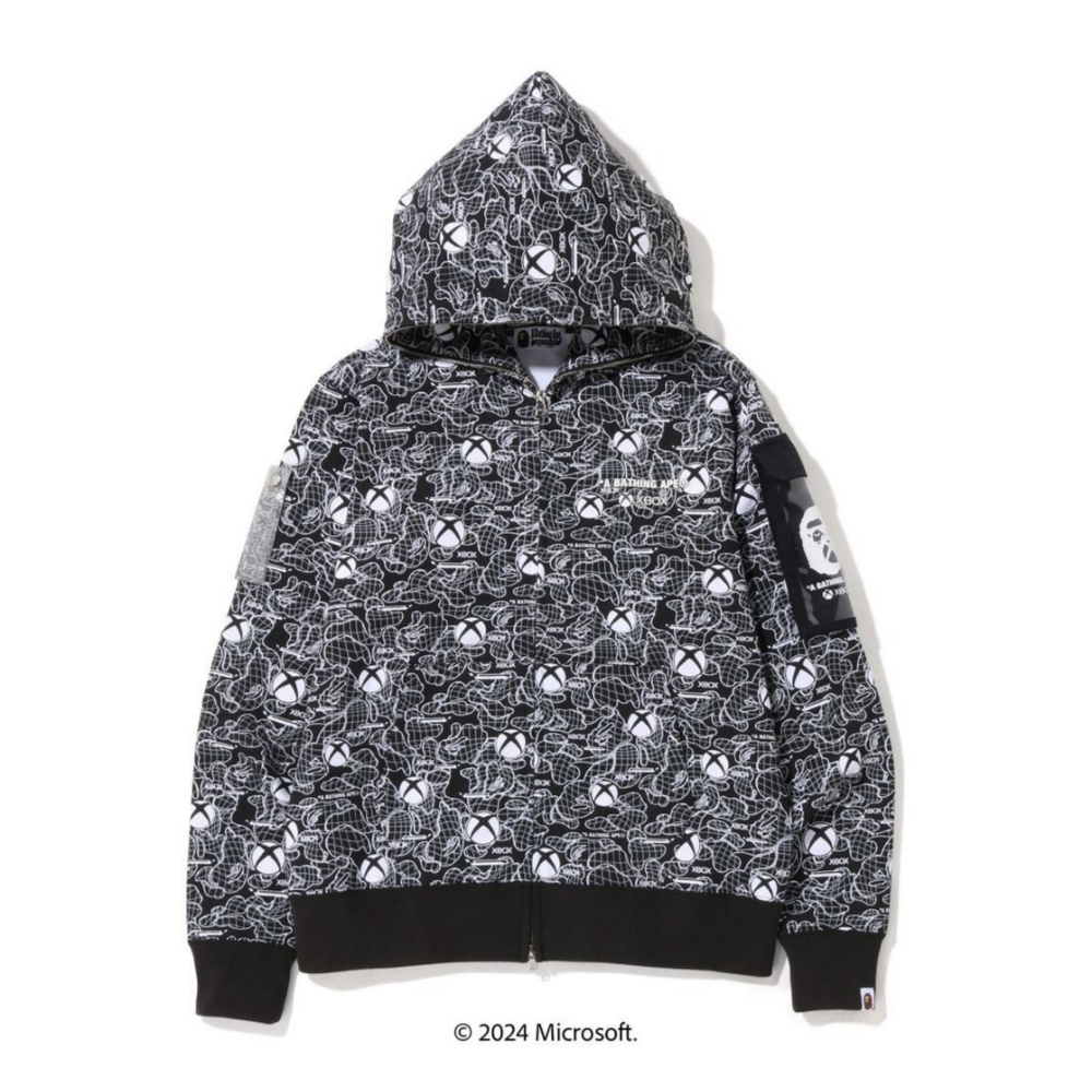 베이프 X XBOX 후드집업 CAMO FULL ZIP HOODIE 1K73-115-902 - 메인 이미지