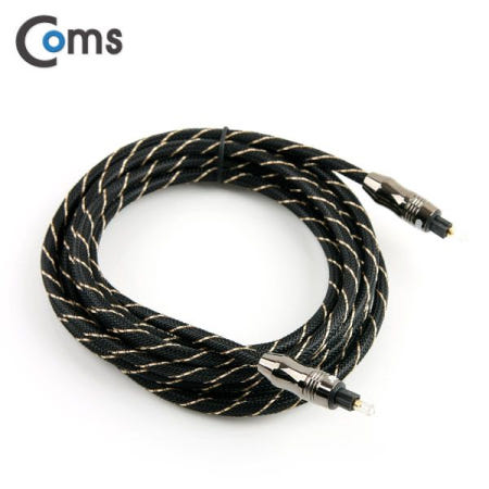 라이트컴 Coms 오디오 광케이블 6Ø 각/각 toslink to toslink Optical 최고급 블랙 3M (ITA972)