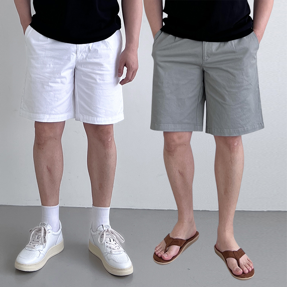 남자흰반바지 흰색반바지 치노반바지 빅사이즈 - 상품 이미지