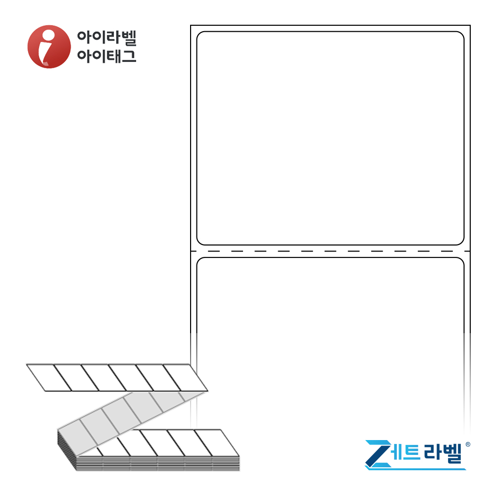제트라벨 ZL6552DT 65x52.033 접이식 바코드 라벨지 흰색 감열지 3,000라벨 리본 불필요 - 메인 이미지