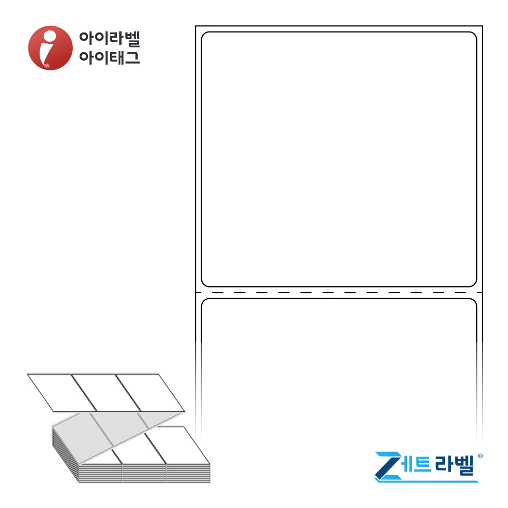 제트라벨 ZL7065DT 70x64.733 접이식 바코드 라벨지 흰색 감열지 1,500라벨 리본 불필요 - 메인 이미지