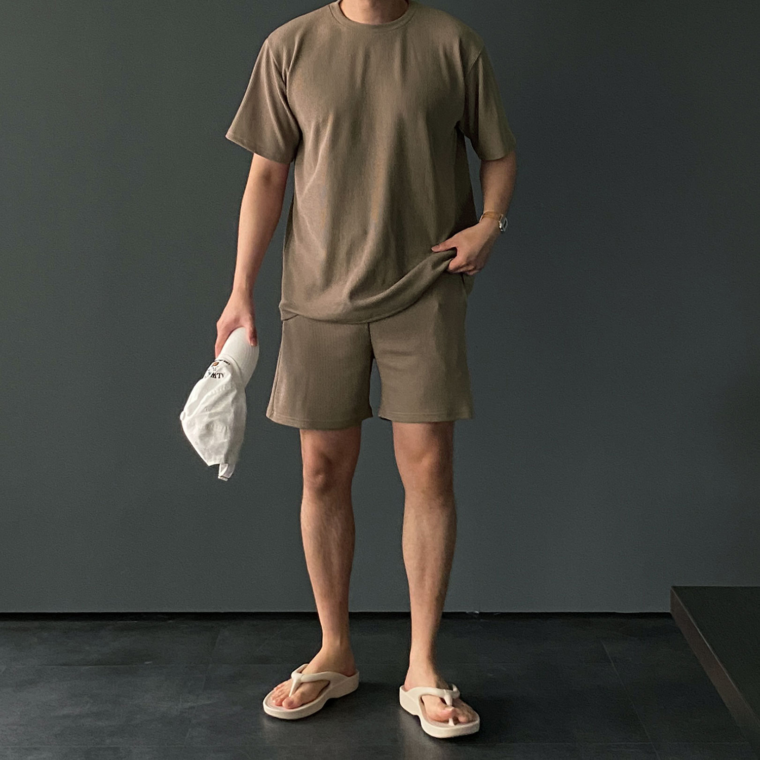 남자플리츠세트 반팔셋업 트레이닝셋업 - 상세 이미지 3