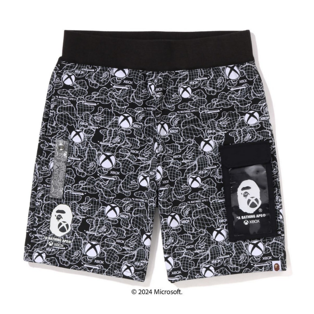 베이프 X XBOX 반바지 CAMO SWEAT SHORTS 1K73-153-901 - 상품 이미지