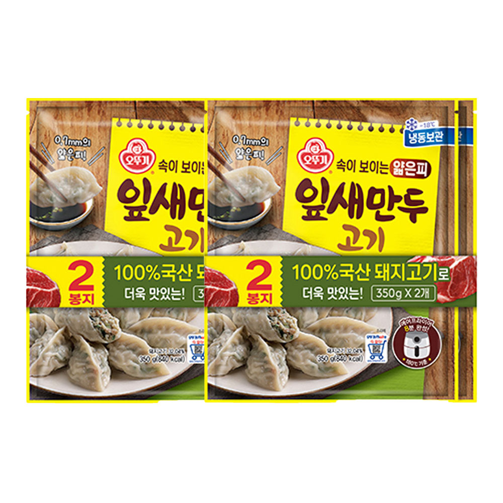 오뚜기 얇은피 잎새만두 고기 350g 4개