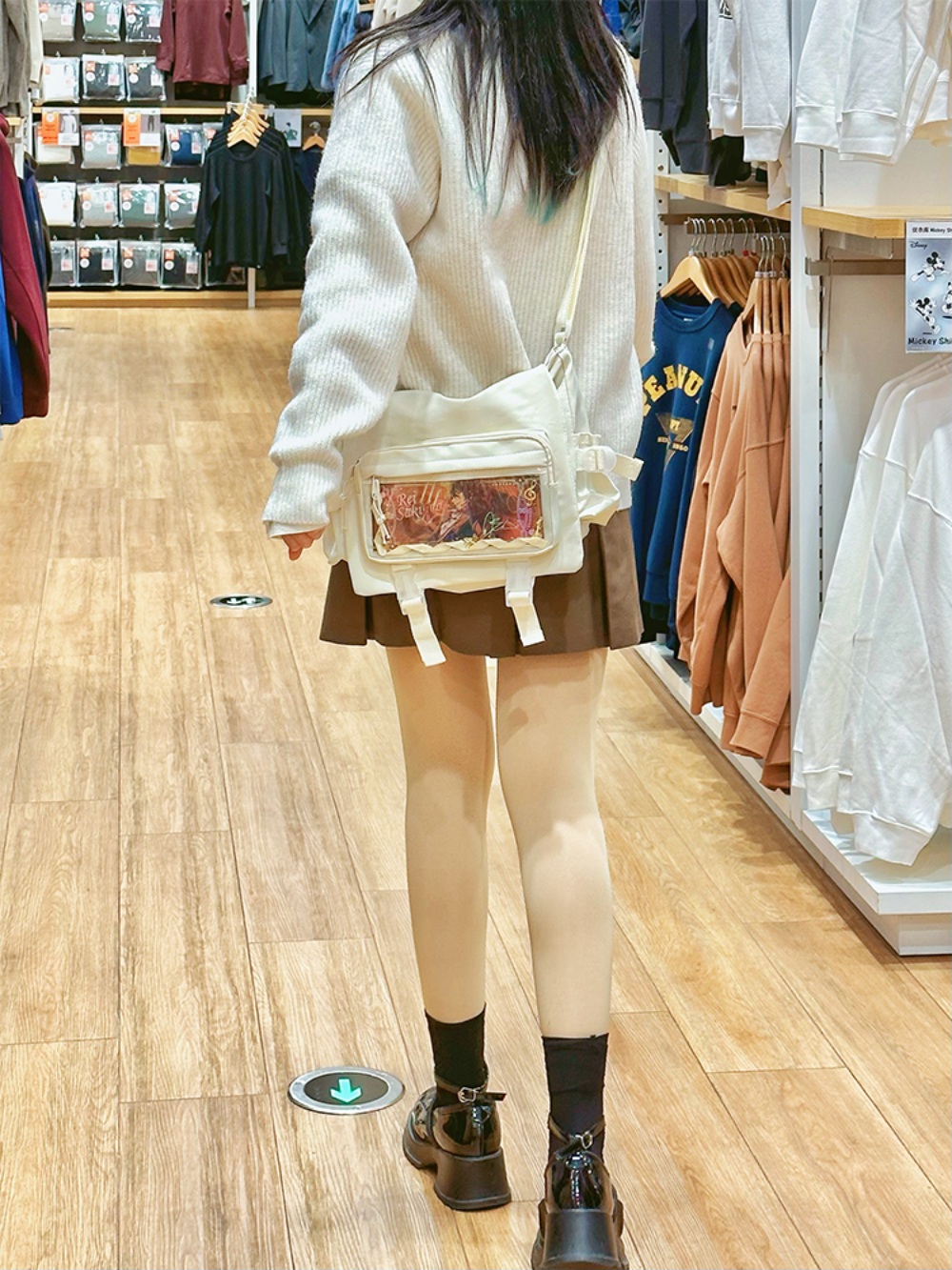 투명 오타쿠 숄더백 이타백 인형 캐릭터 데코용 다용도 크로스 메신저 학생 가방 핑크 6컬러 - 상세 이미지 5