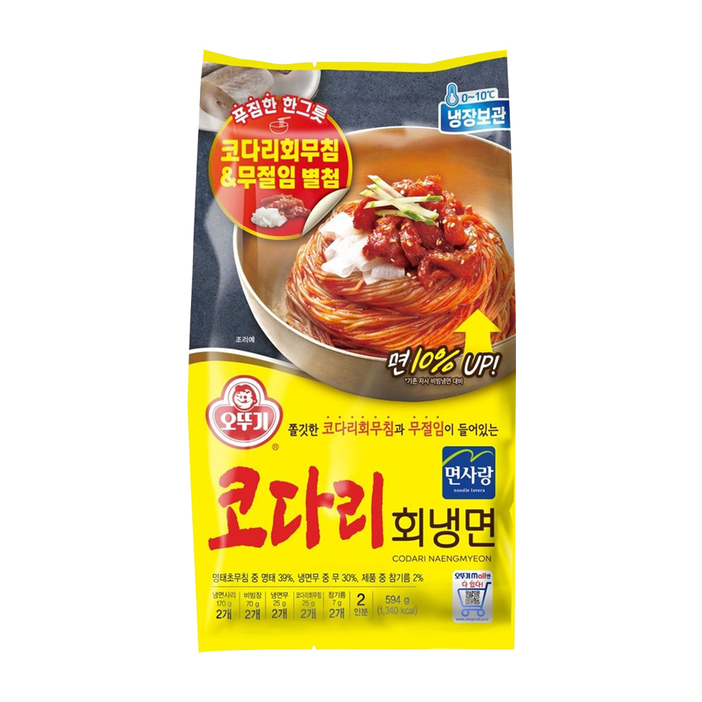 [소비기한 09월 25일까지] 오뚜기 코다리 회냉면 2인분 594g