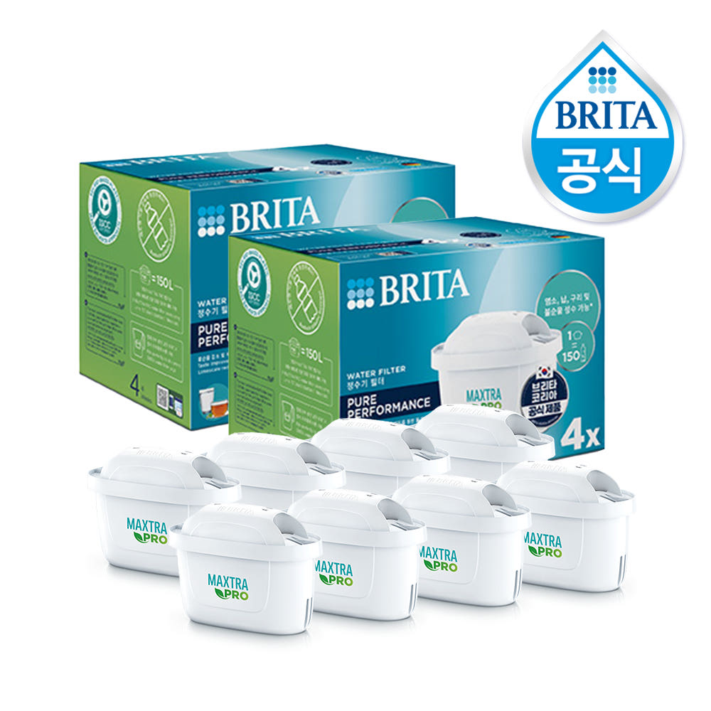 브리타 정수기 필터 막스트라 프로 퓨어 퍼포먼스 8입 : 브리타 공식몰 이미지1