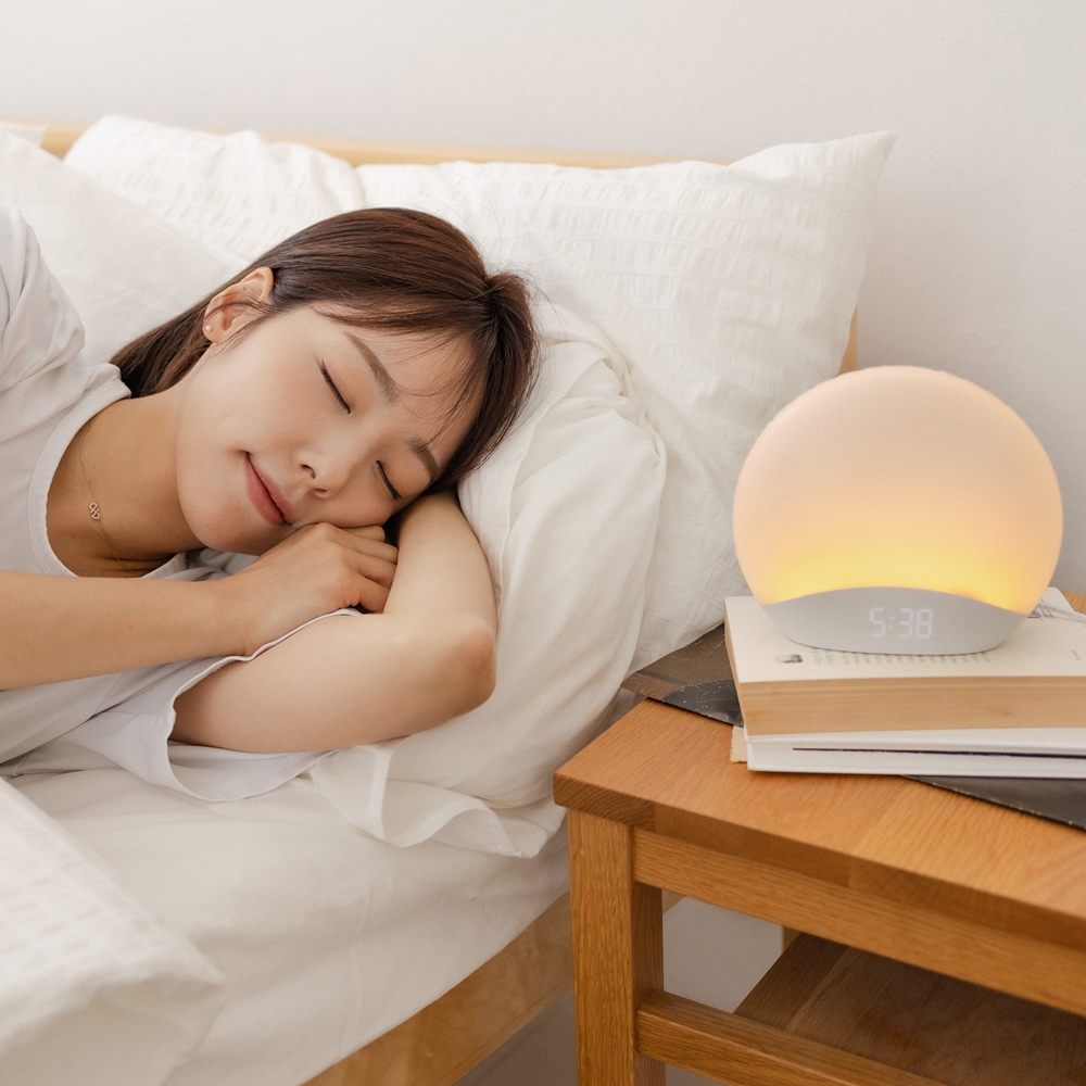 라툴 햇살시계 인공 조명 알람시계 수면등 탁상시계 백색소음기 무소음