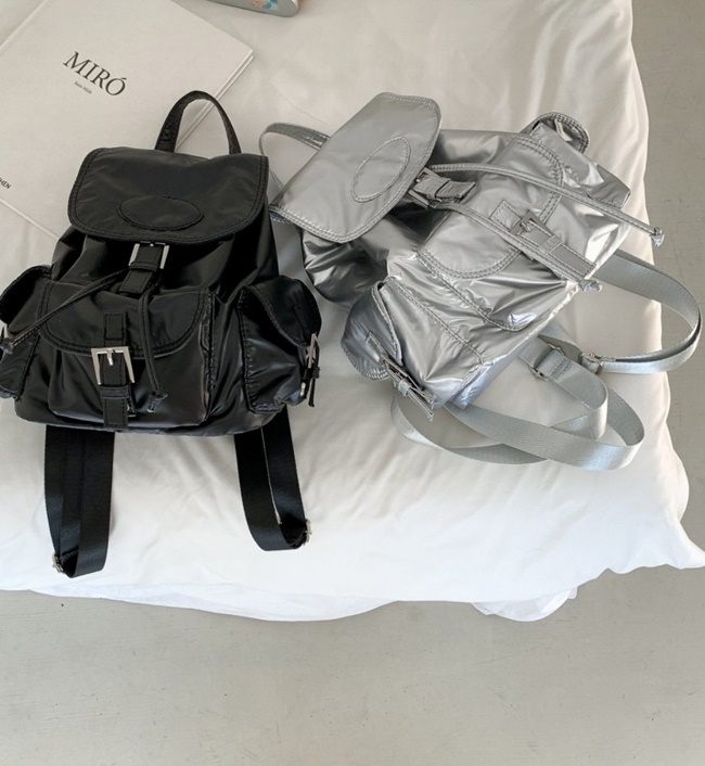 나일론 경량 포켓 방수 버클 미니 백팩 캐쥬얼 여행 복조리 가방