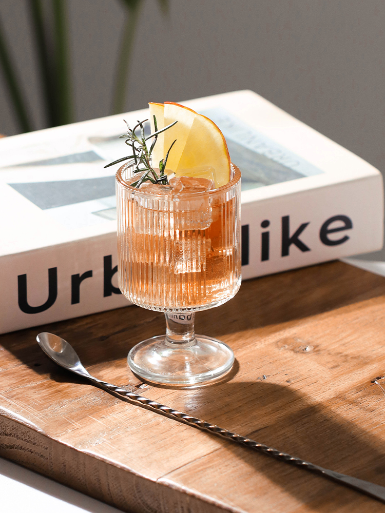 프라하 플리츠 고블렛잔 홈파티 예쁜유리잔 고급와인잔 230ml - 상세 이미지 4