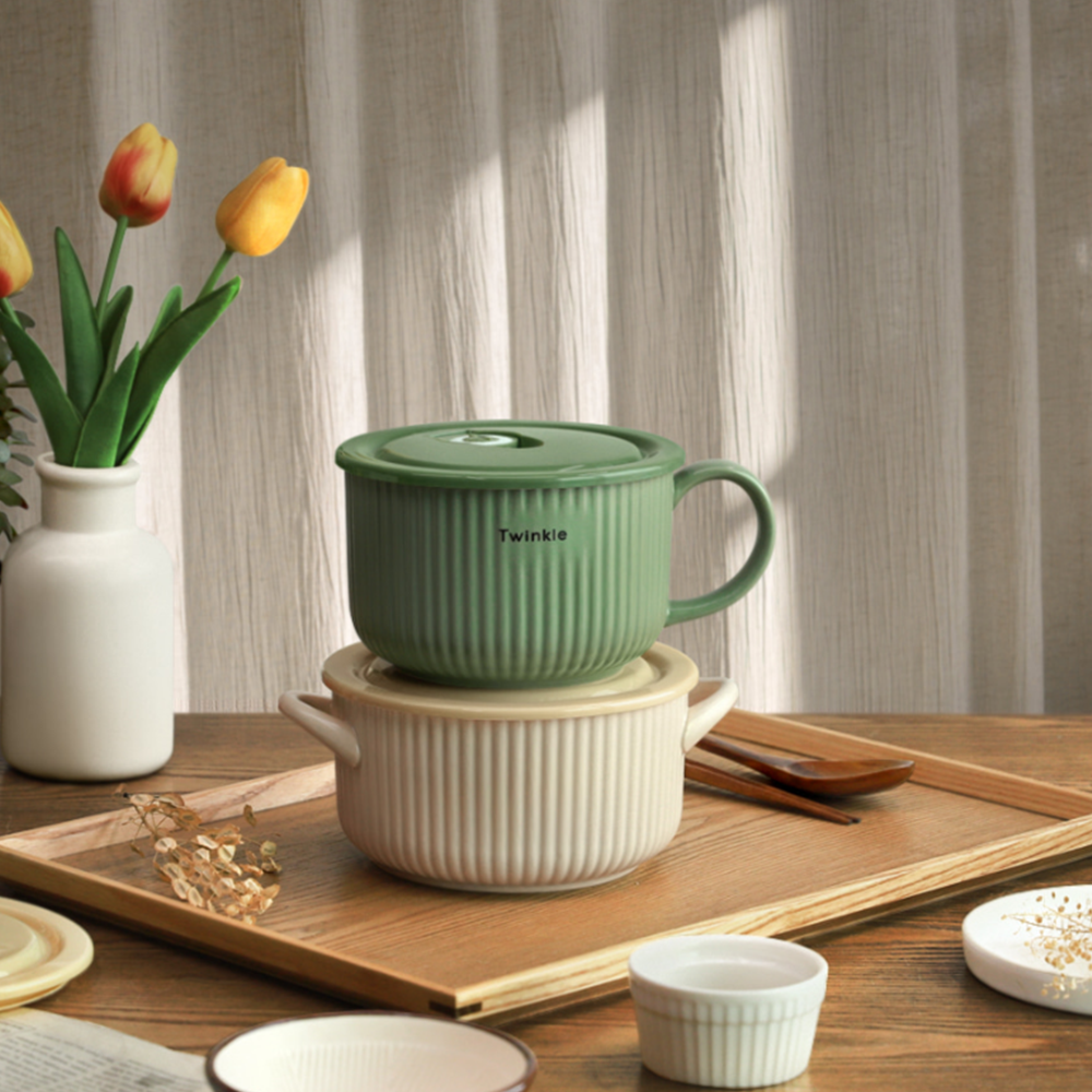 전자렌지용라면용기 전자레인지용 그릇 조리기 도자기 라면기