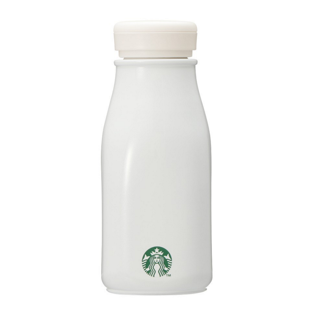 스타벅스 일본 텀블러 스테인리스 스틸 미니 보틀 우유병 화이트 보온 보냉 237ml - 상품 이미지