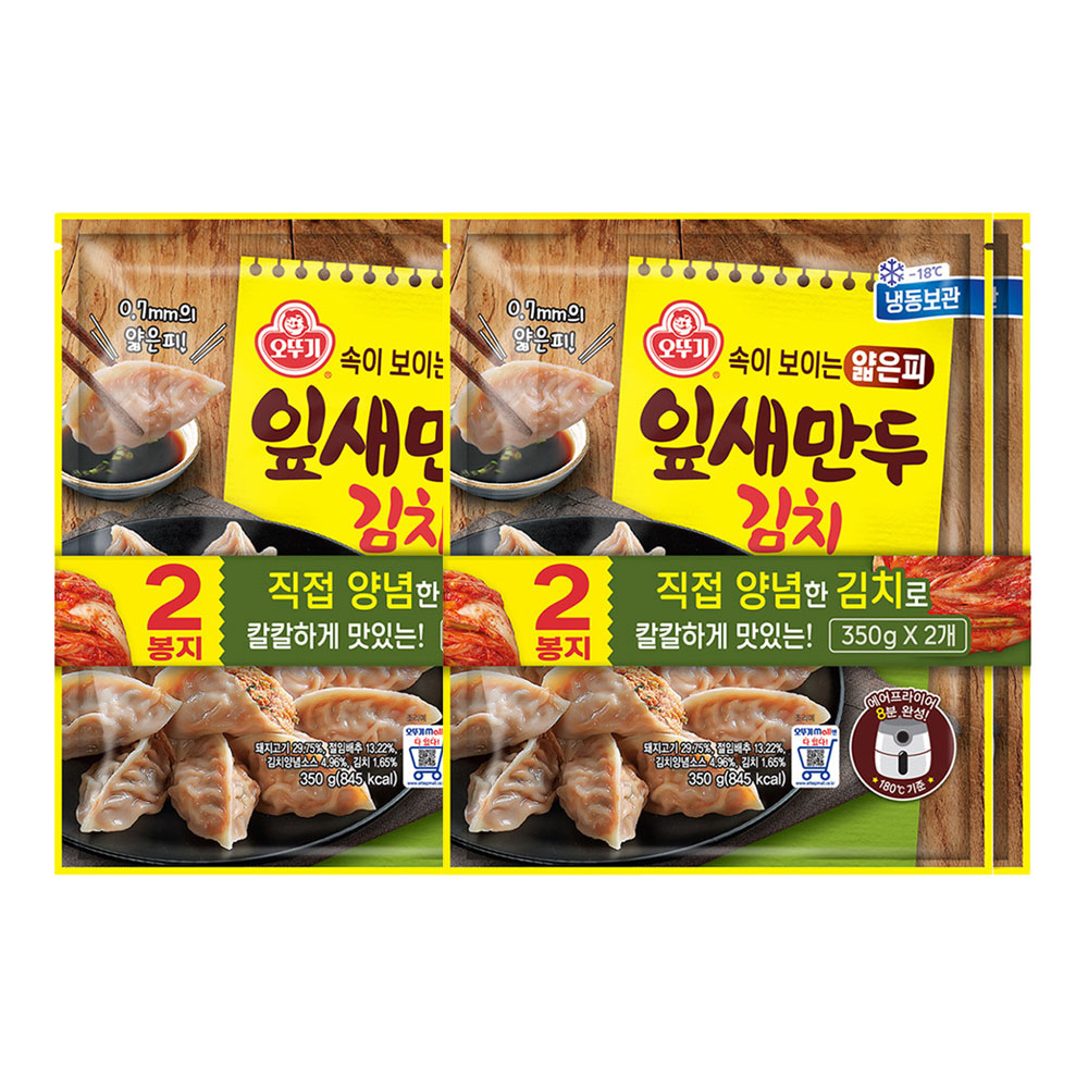 오뚜기 얇은피 잎새만두 김치 350g 4개