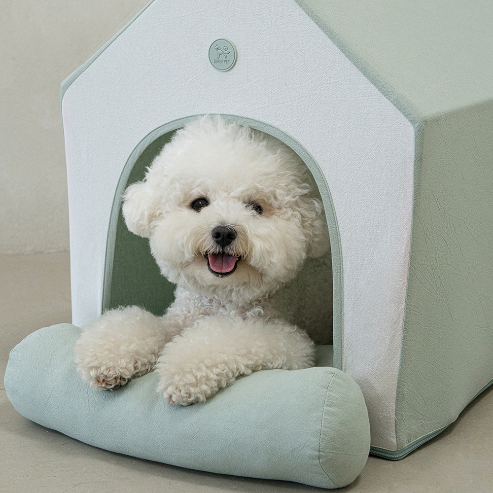 강아지집 하우스 애견 사계절 숨숨집 텐트 베이지 M