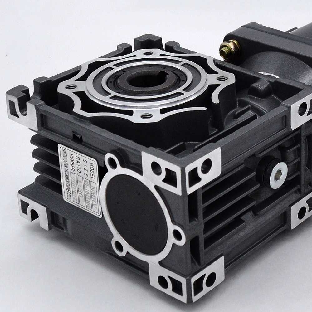 웜기어 감속 모터 속도조절 베벨 기어 박스 변속기 60W RV030 분당 최고 속도 280rpm - 상세 이미지 3