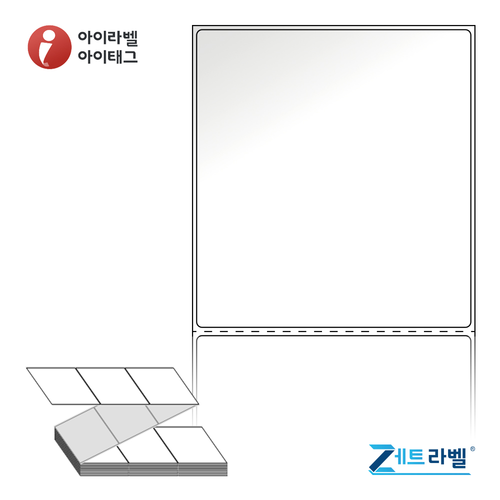 제트라벨 ZL100107LG 100x107.067 접이식 바코드 라벨지 흰색 아트지 1,500라벨 리본 필요 - 상품 이미지