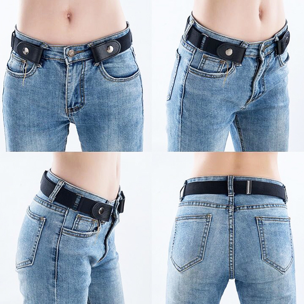 버클없는 히든벨트 가려진 페이크 패션벨트 길이조절 끈벨트 - 상품 이미지