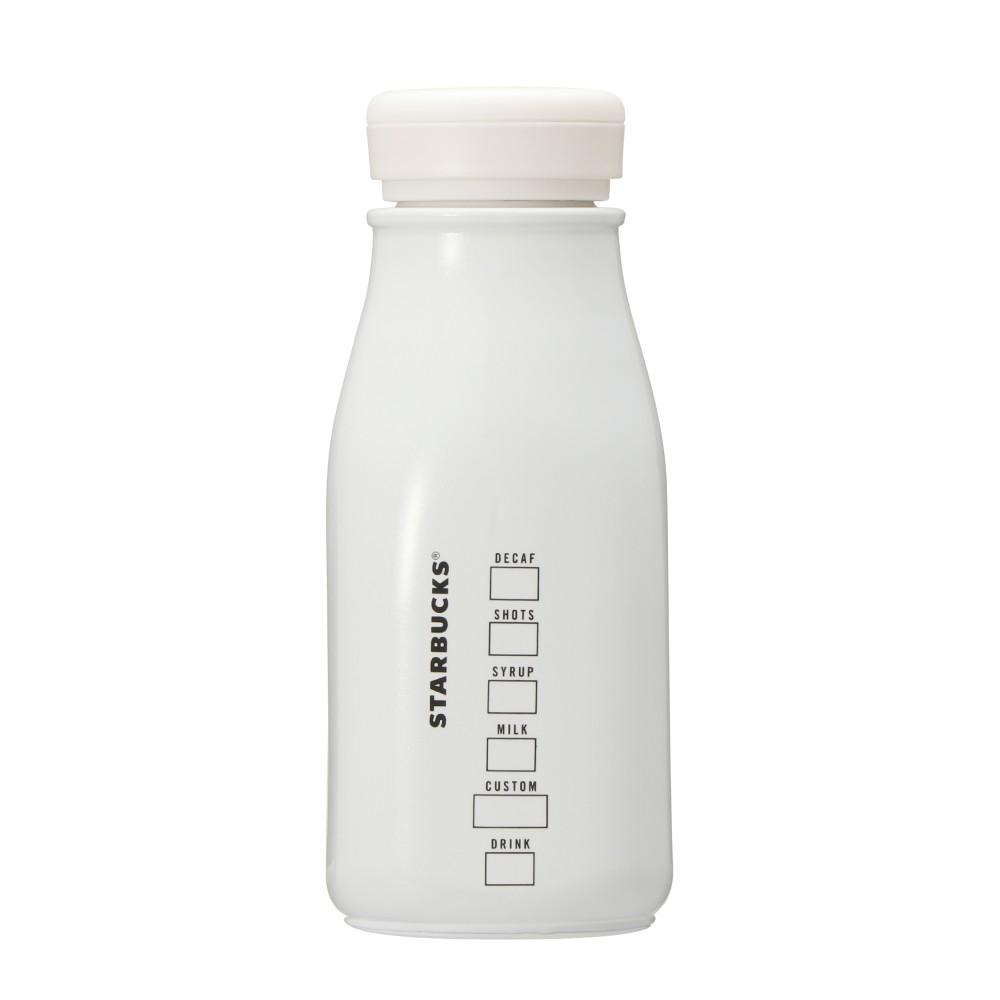 스타벅스 일본 텀블러 스테인리스 스틸 미니 보틀 우유병 화이트 보온 보냉 237ml - 상세 이미지 2