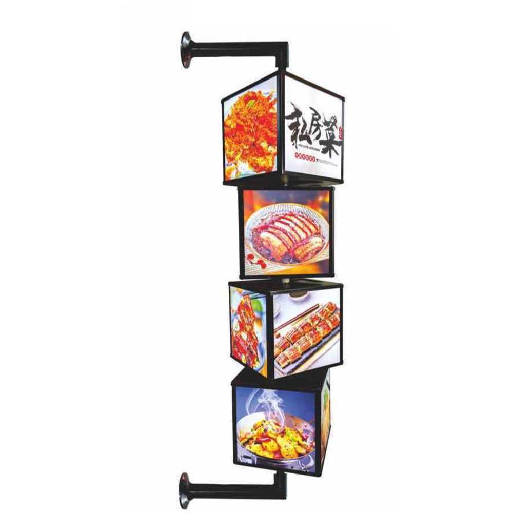 회전 입체 입간판 LED 옥외간판 음식점 스탠드 조명 32cm - 상품 이미지