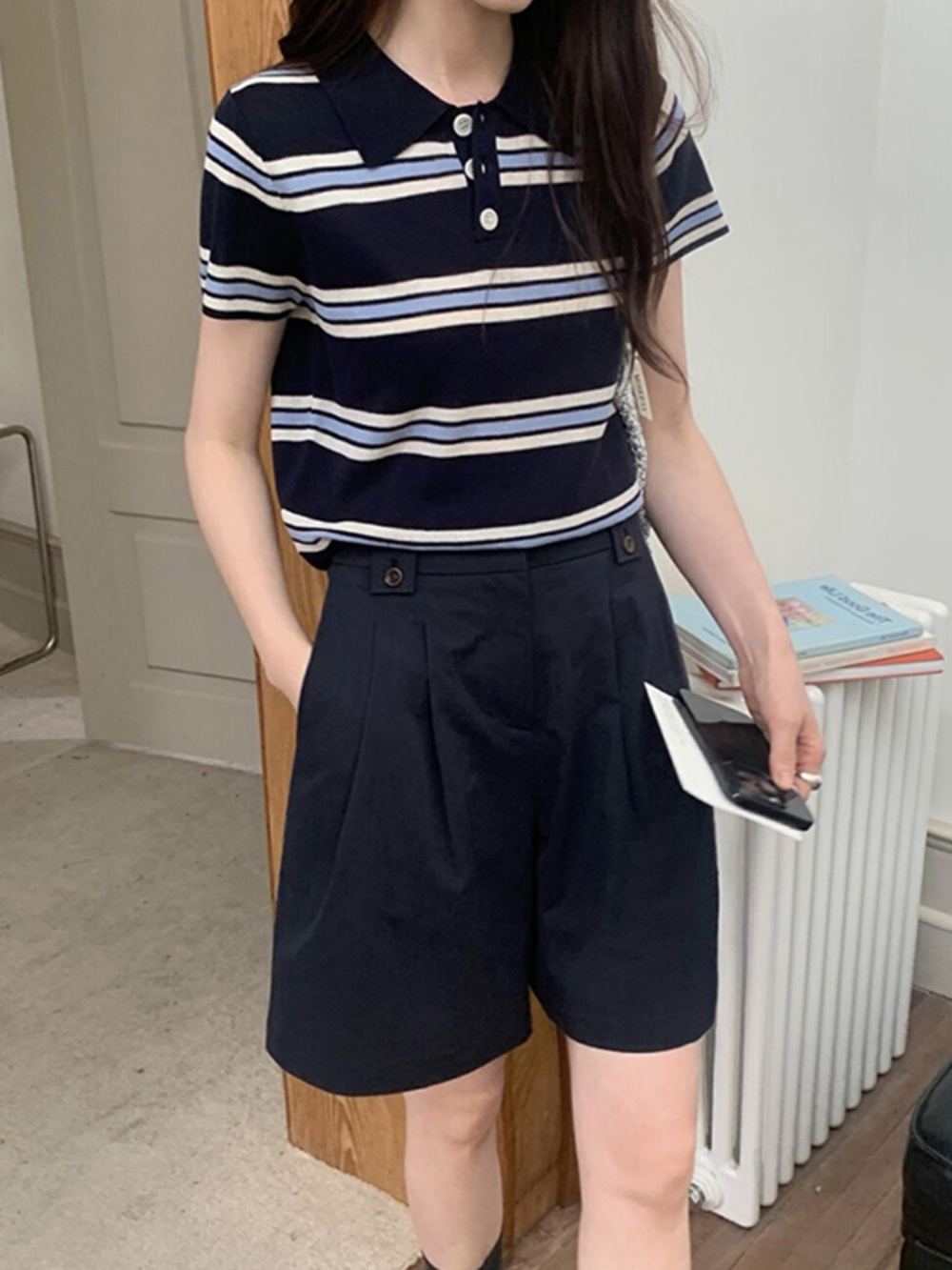 미녀와순정남 36회 임수향 티셔츠 반팔 박도라 스트라이프 데일리 의상 옷 패션 - 상세 이미지 4