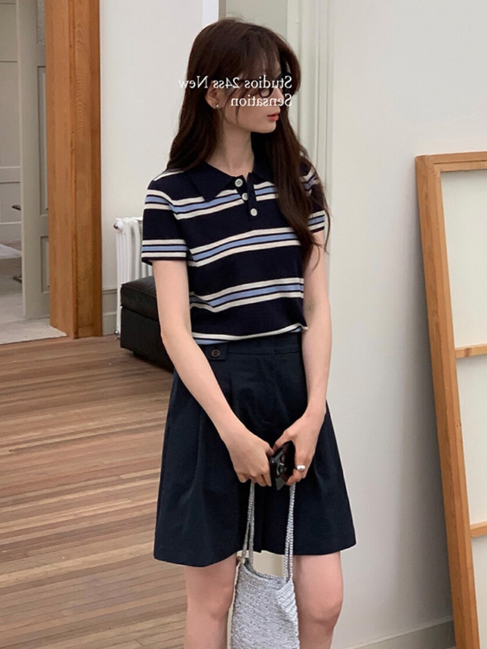 미녀와순정남 36회 임수향 티셔츠 반팔 박도라 스트라이프 데일리 의상 옷 패션 - 상세 이미지 5
