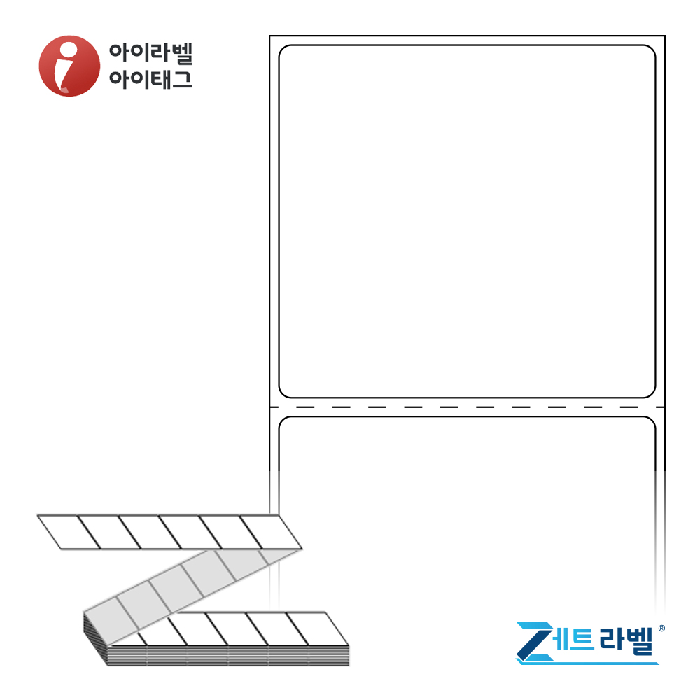 제트라벨 ZL6056DT 60x56.267 접이식 바코드 라벨지 흰색 감열지 3,000라벨 리본 불필요 - 메인 이미지