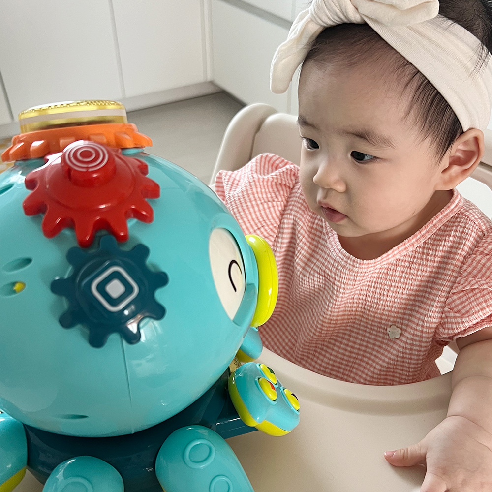 [캐스비] 꼬물꼬물움직이는문어 움직이는장난감 신생아완구 멜로디완구 소근육발달 이미지 7