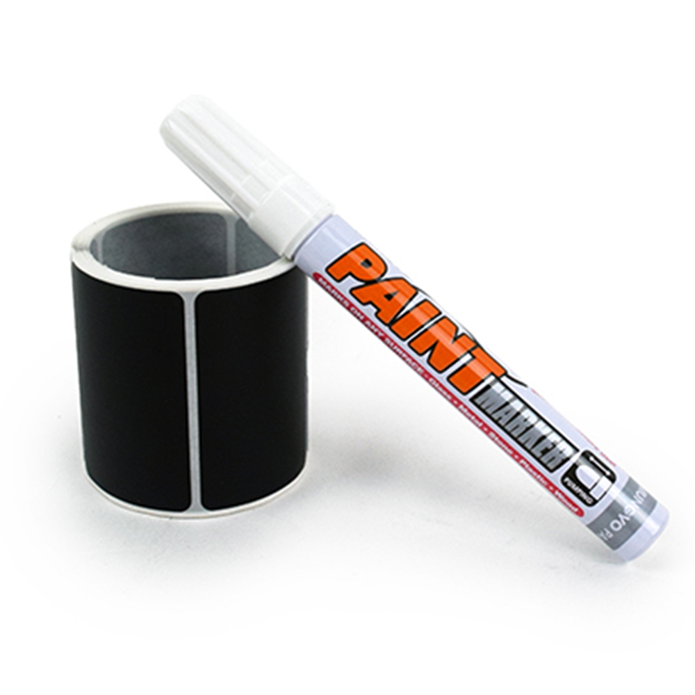 블랙 스티커라벨 방수 감열 롤벨지 페인트마카 세트