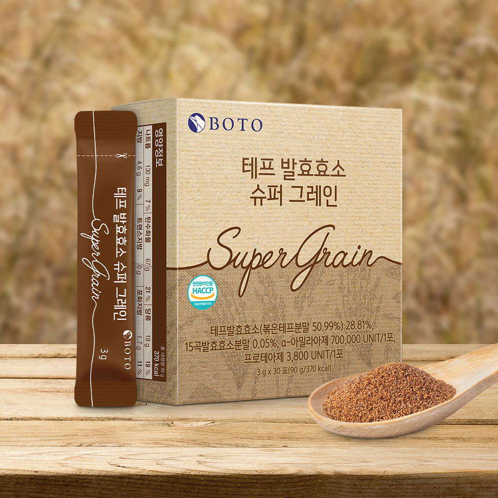 보뚜 테프 발효효소 슈퍼 그레인 3g 30포 x 3박스 - 상세 이미지 2