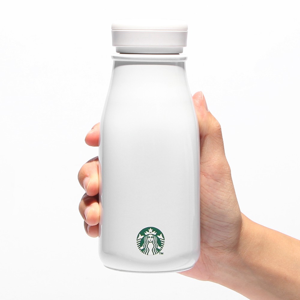 스타벅스 일본 텀블러 스테인리스 스틸 미니 보틀 우유병 화이트 보온 보냉 237ml - 상세 이미지 5